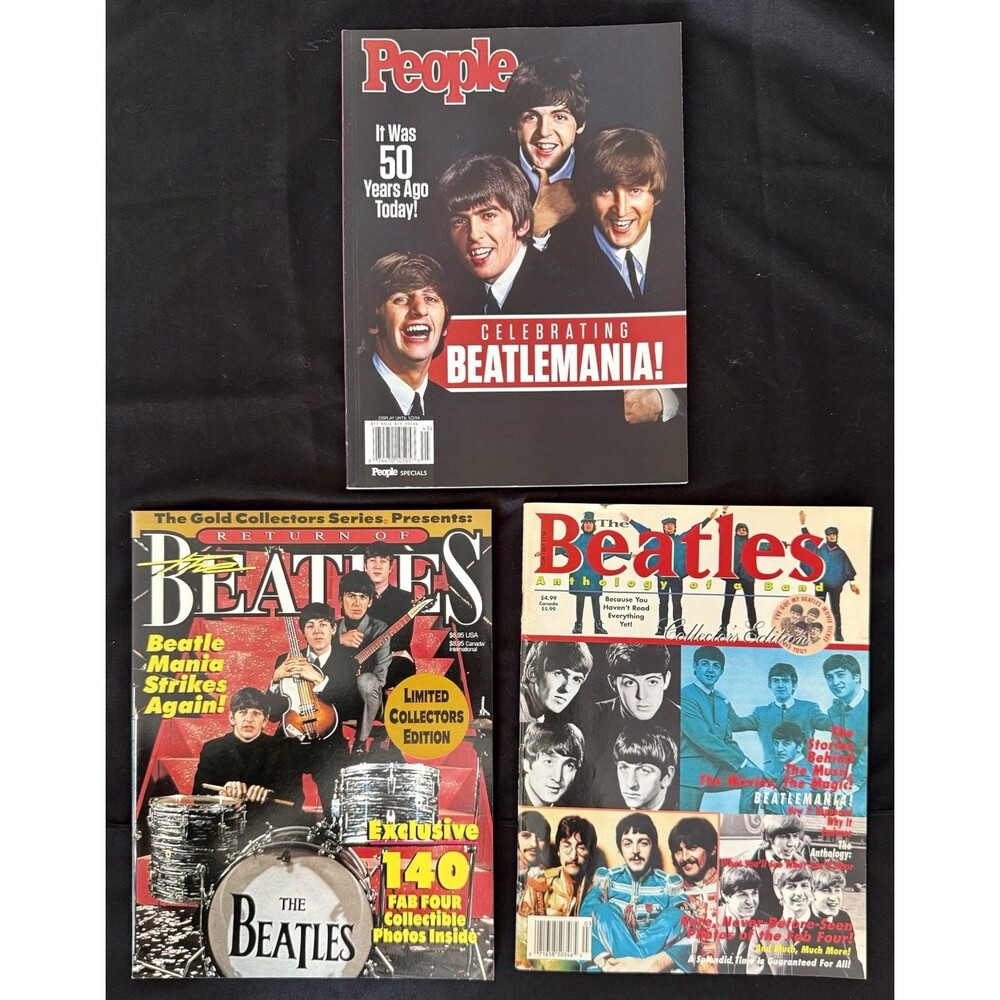 Beatles 3 Magazines Anthology-People-Gold Collectors-Near Mint/Original Owner
